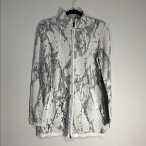 Rachel Zoe Full Zip Sweater Grey Medium